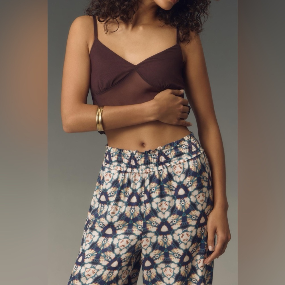 NWT Size M - By Anthropologie Wide-Leg Pull-On Pants - Picture 9 of 16
